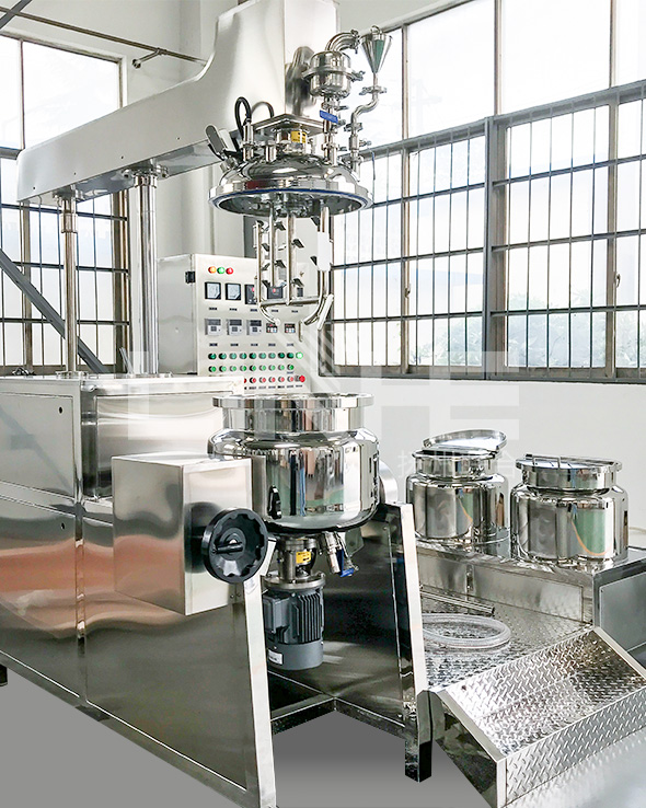 50L Lifting Button Control Vacuum Emulsifying Mixer