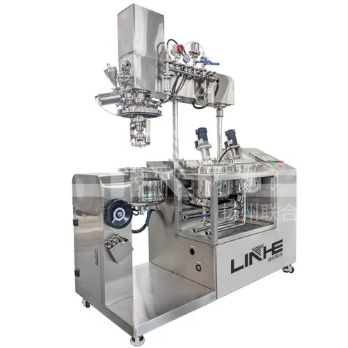 Laboratory Vacuum Emulsifying Mixer with Oil-Water Phase Mixing Pots